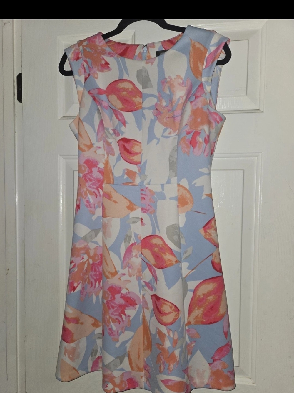 Vince Camuto Pastel Blue Floral A-Line Mini Dress